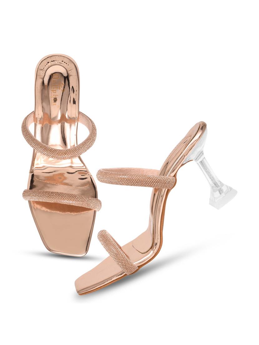 gold slip on sandal - 20831315 - Standard Image - 3