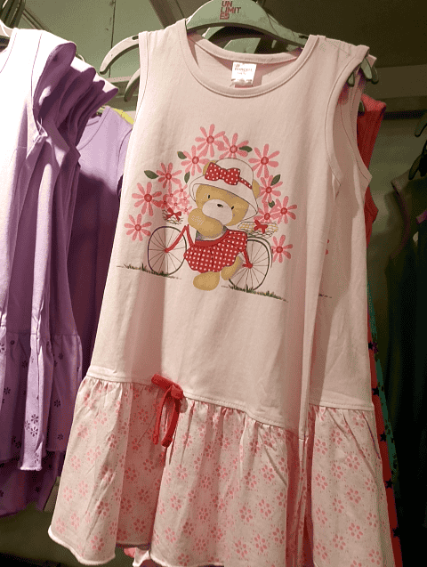 light pink cotton single jersey frock - 20831415 -  Standard Image - 0