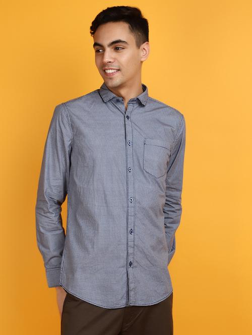 blue checkered casual shirt - 20831552 -  Standard Image - 0