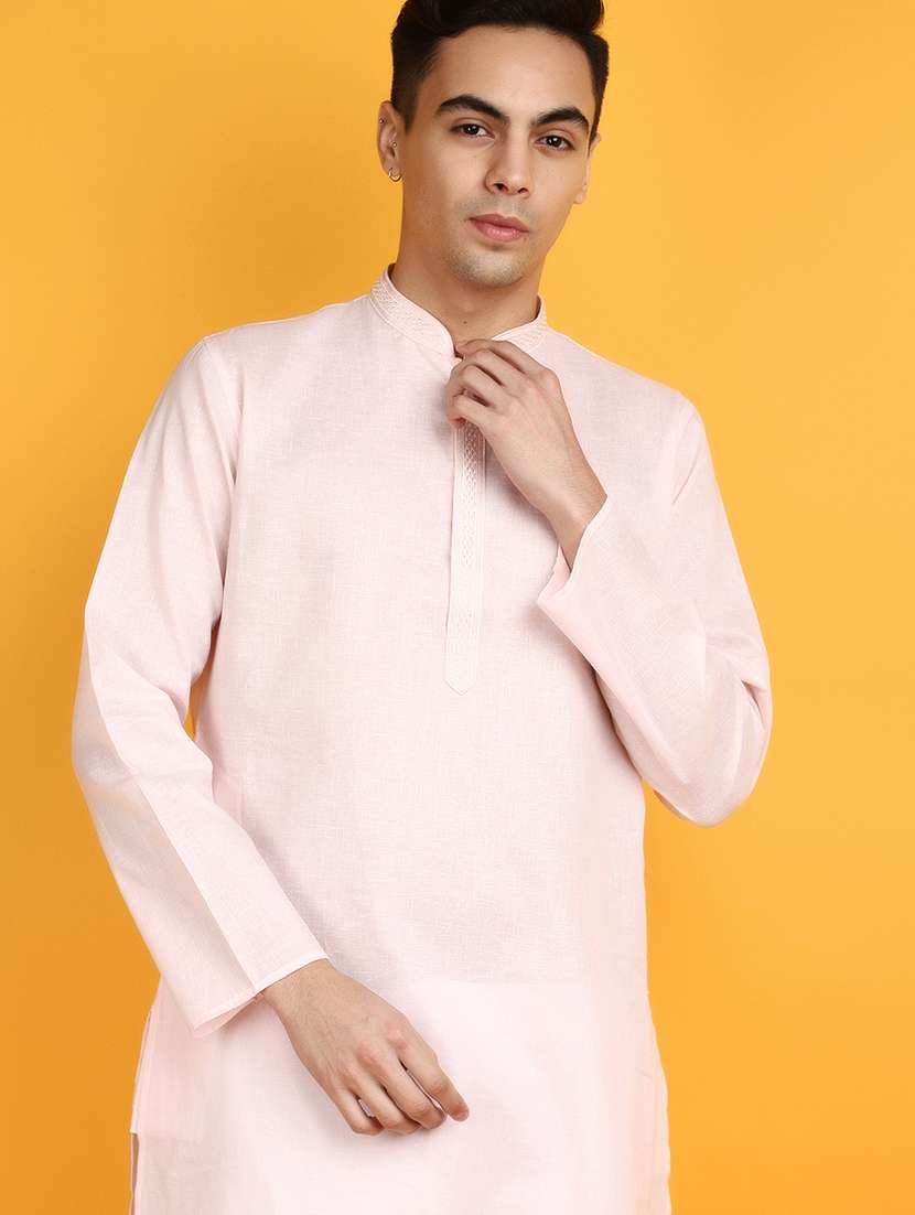 pink polyester ethnic wear - 20831558 -  Standard Image - 3