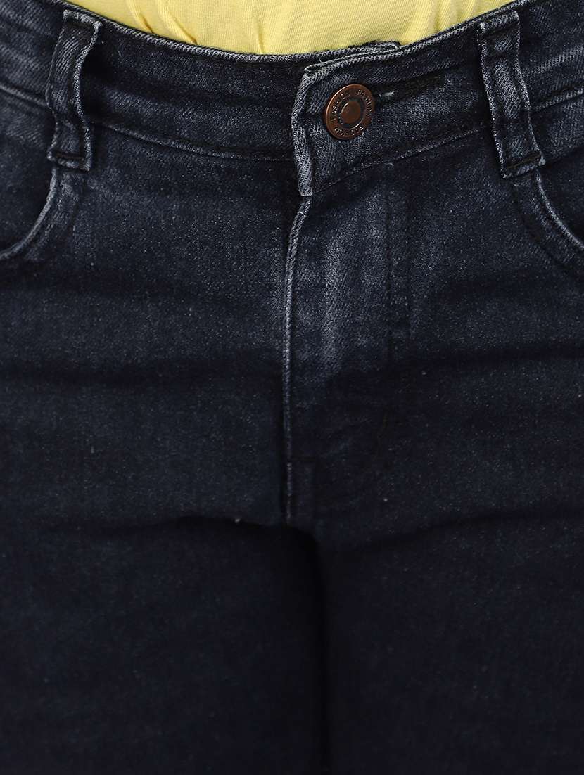 solid black denim jeans - 20831570 -  Standard Image - 3