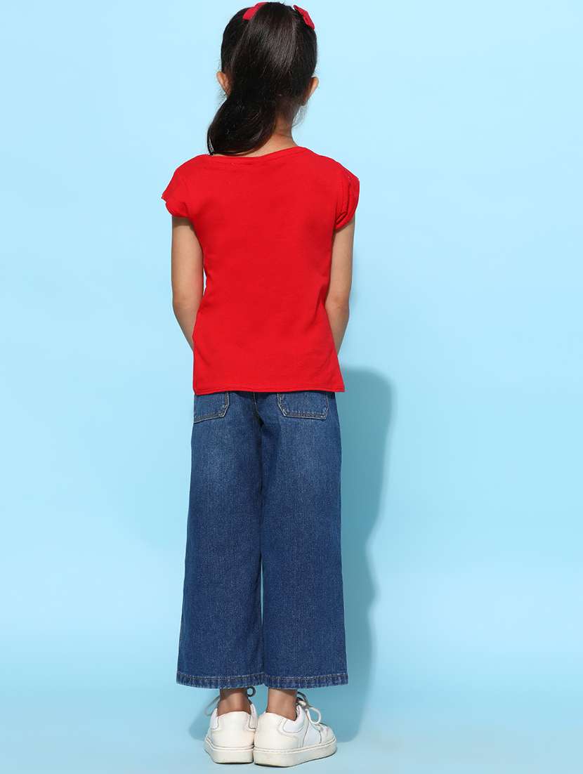 girls red graphic regular tee - 20831984 -  Standard Image - 3