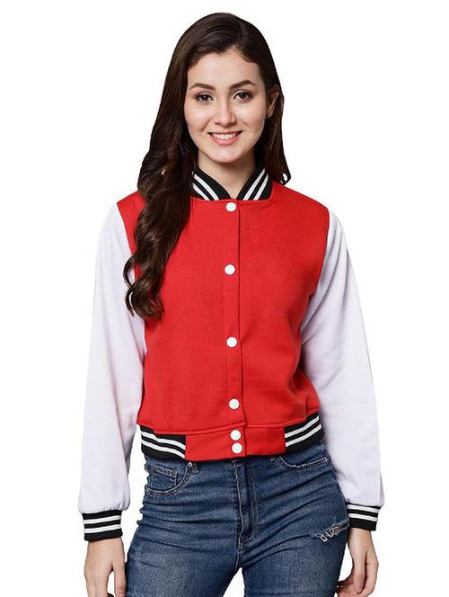 red & white detailed regular jacket - 20832171 -  Standard Image - 0