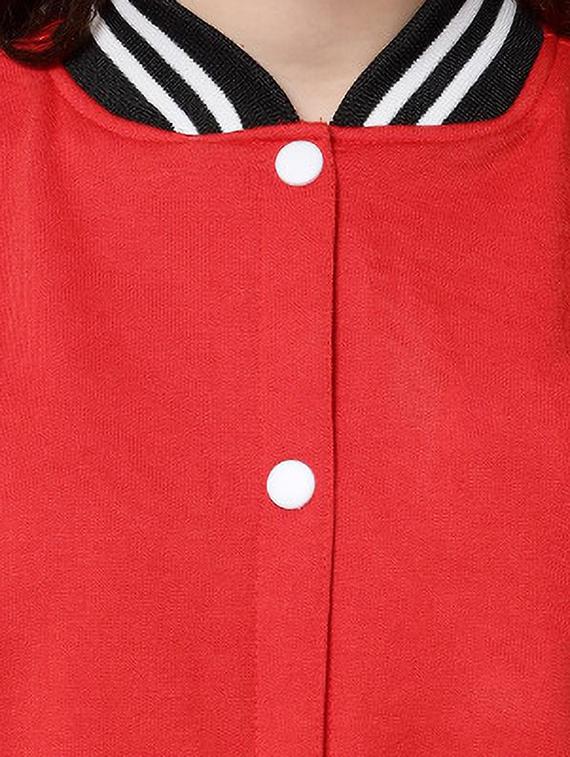 red & white detailed regular jacket - 20832171 - Standard Image - 3