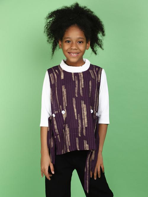 girls mock neck printed top - 20836633 - Standard Image - 0