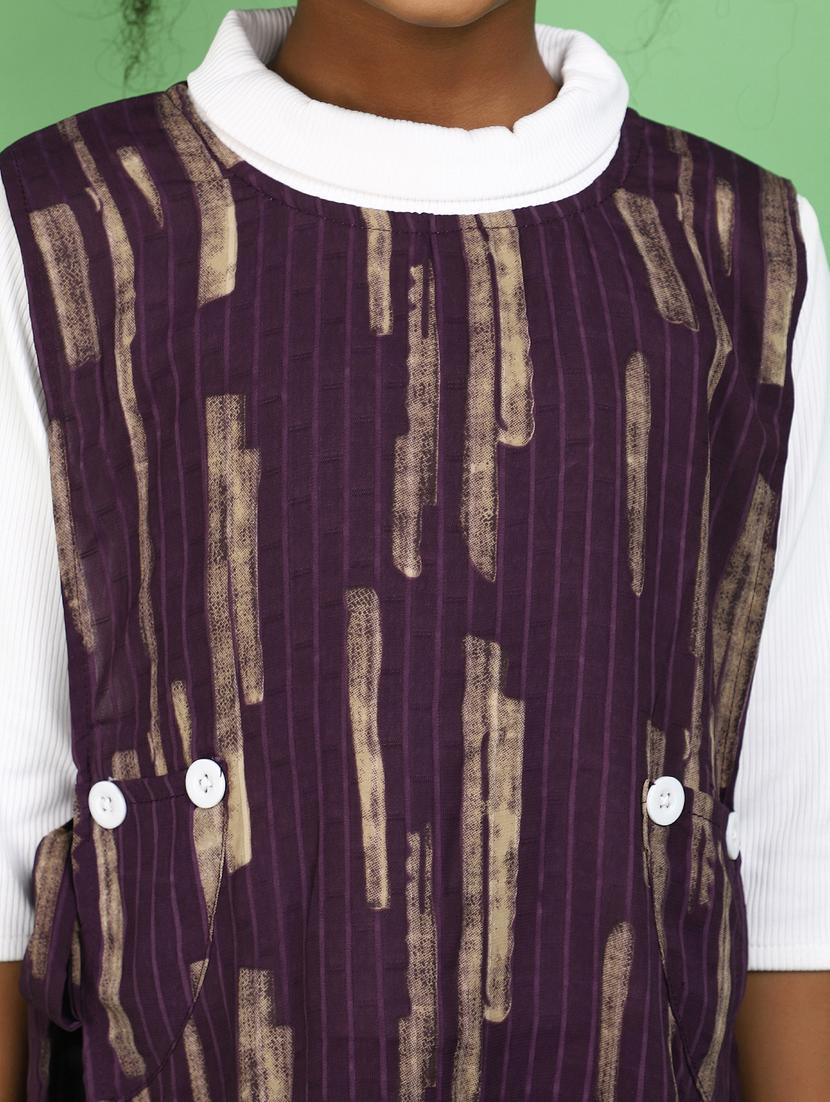 girls mock neck printed top - 20836633 - Standard Image - 5