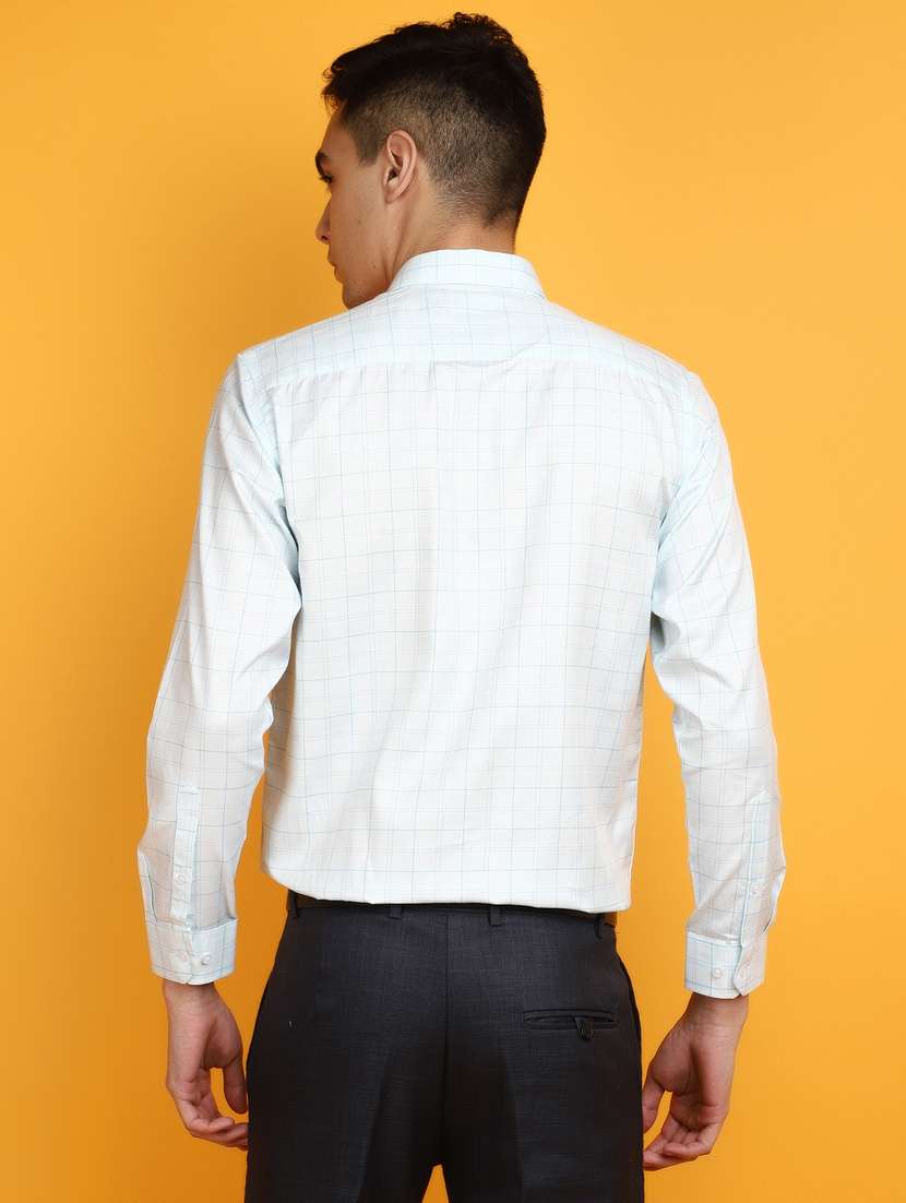 men white checked printed formal shirt - 20836694 -  Standard Image - 3