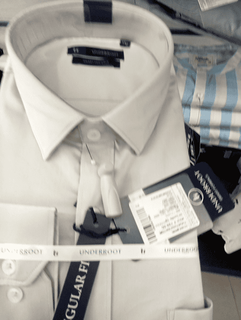 light grey satin lycra formal shirt - 20836695 - Zoom Image - 0