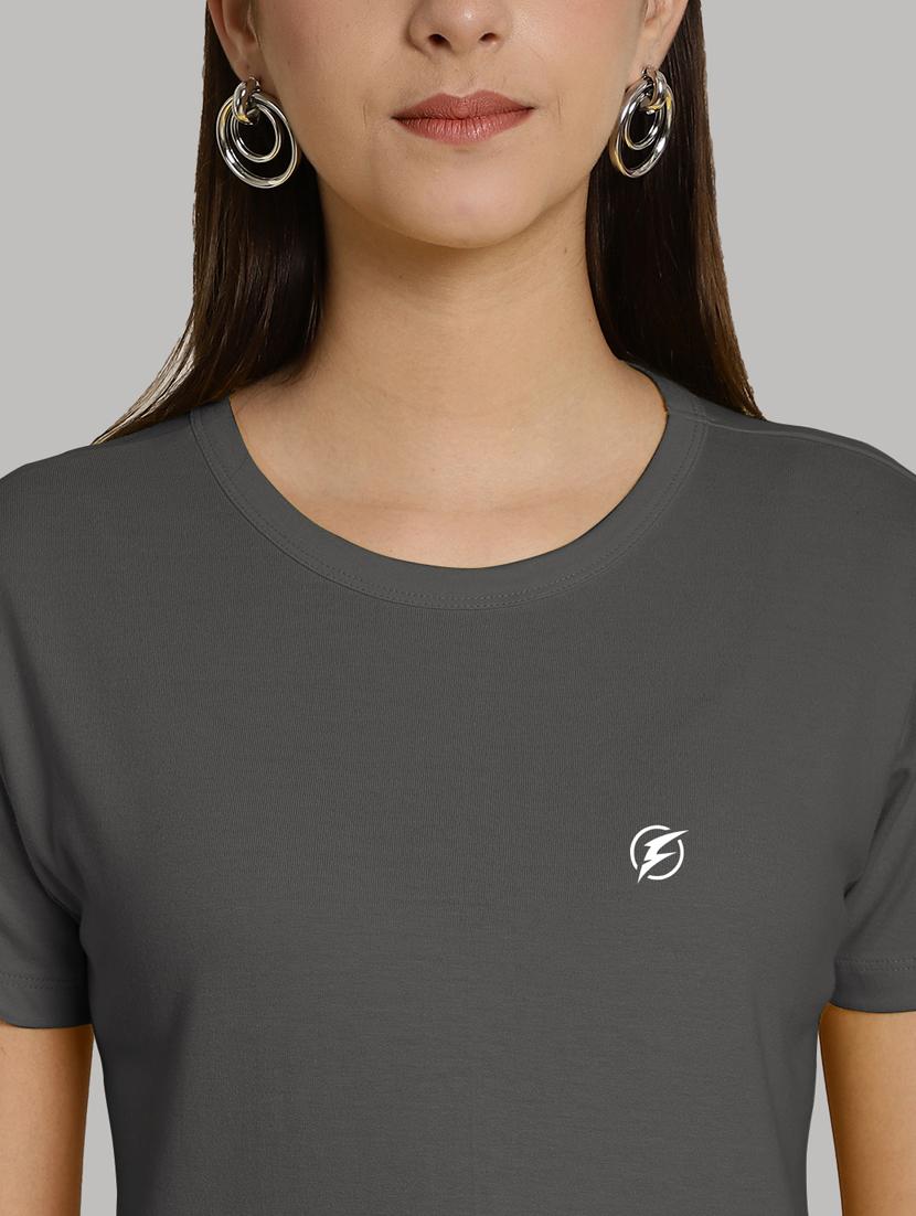 grey cotton solid t-shirt - 20836874 - Standard Image - 5