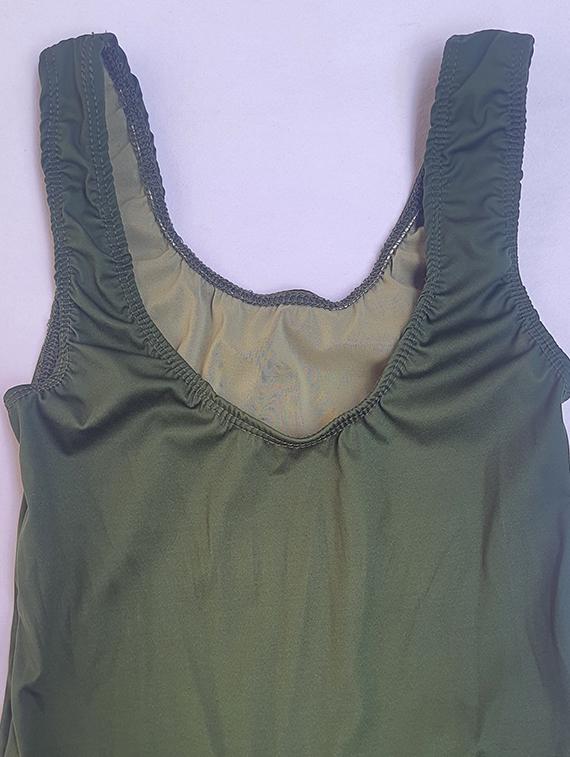 kids solid green detailed swimsuit - 20837356 - Standard Image - 3