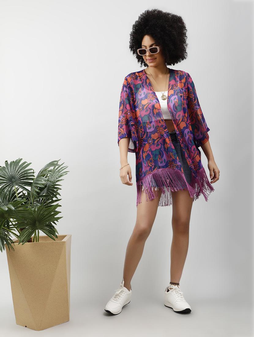 women floral printed regular shrug - 20837661 -  Zoom Image - 0