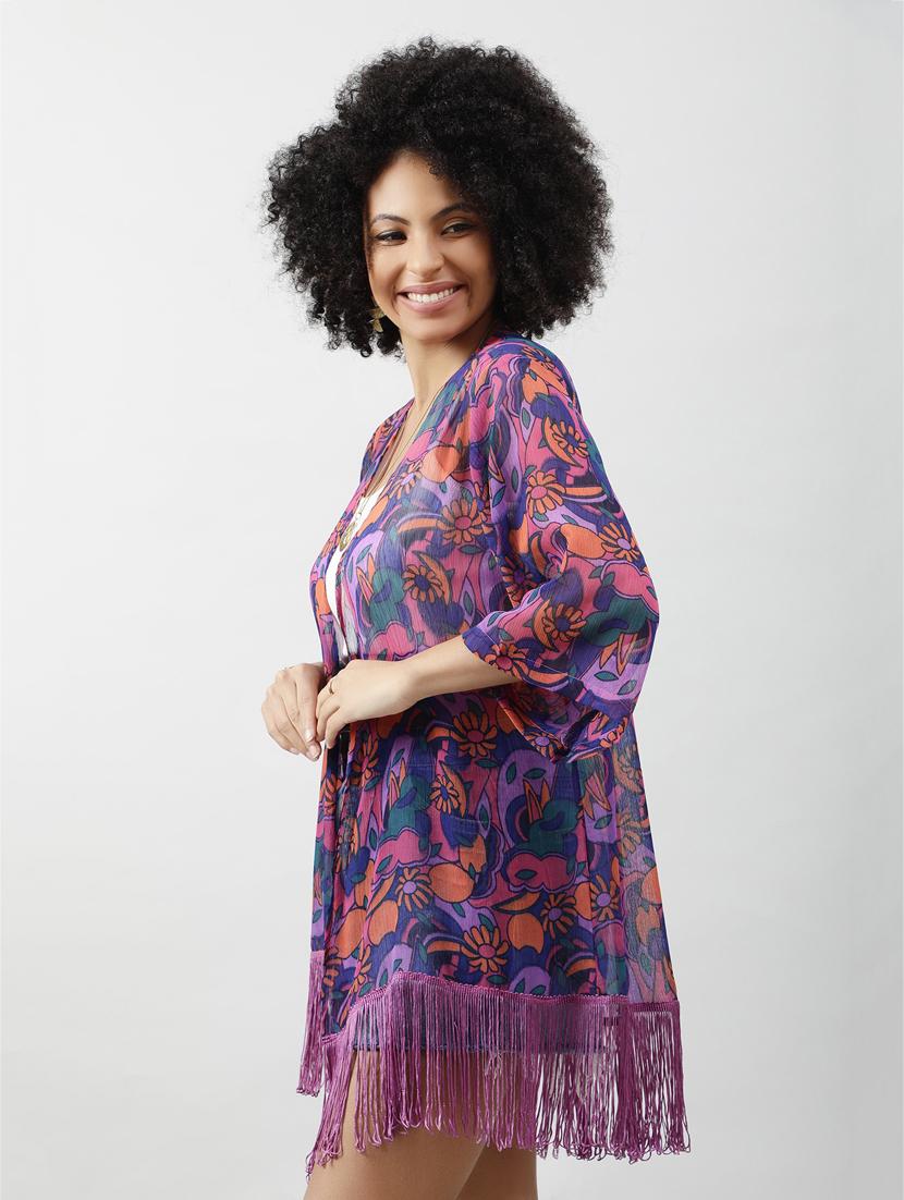 women floral printed regular shrug - 20837661 - Standard Image - 3