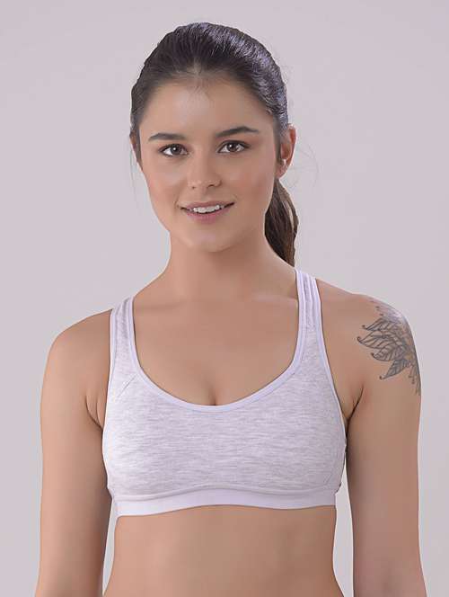 women solid sports bra - 20838699 -  Standard Image - 0