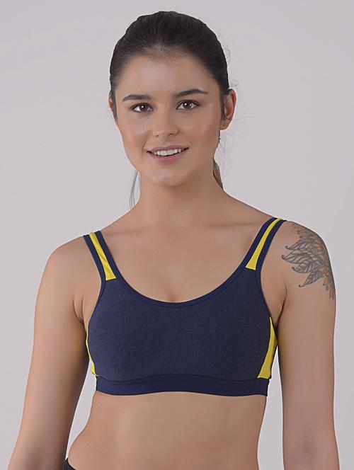 women color block sports bra - 20838720 - Standard Image - 0