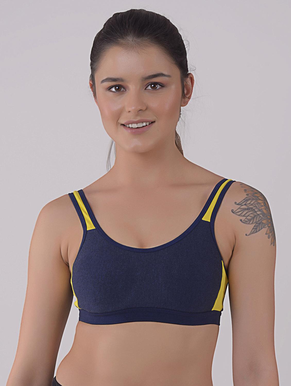 women color block sports bra - 20838720 - Zoom Image - 0