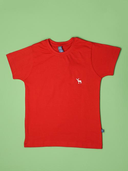 boys red solid short sleeve t-shirt - 20839441 - Standard Image - 0