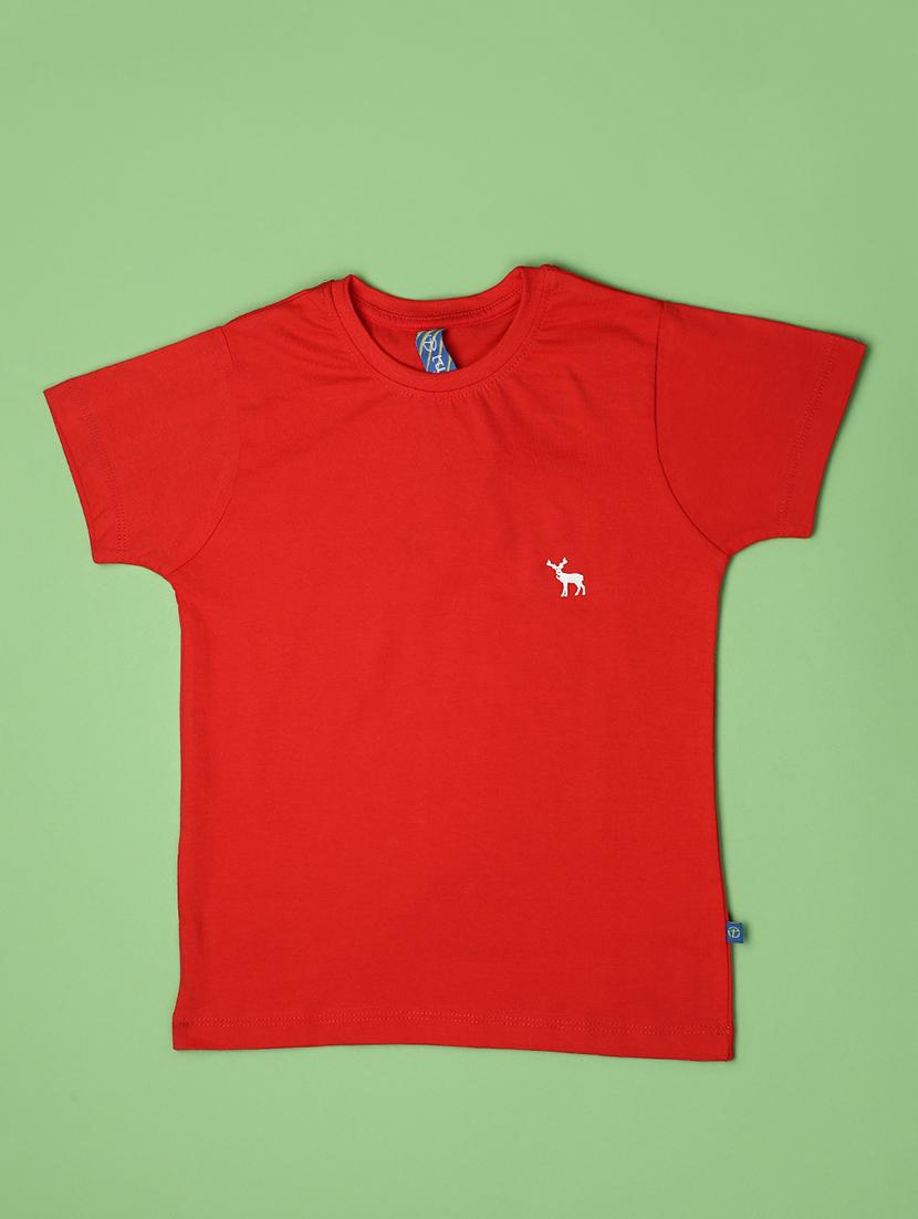 boys red solid short sleeve t-shirt - 20839441 - Zoom Image - 0