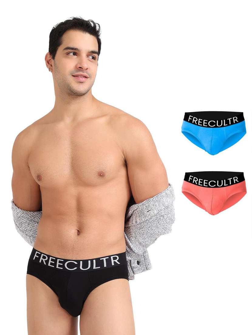 men pack of 3 pure cotton hipster briefs