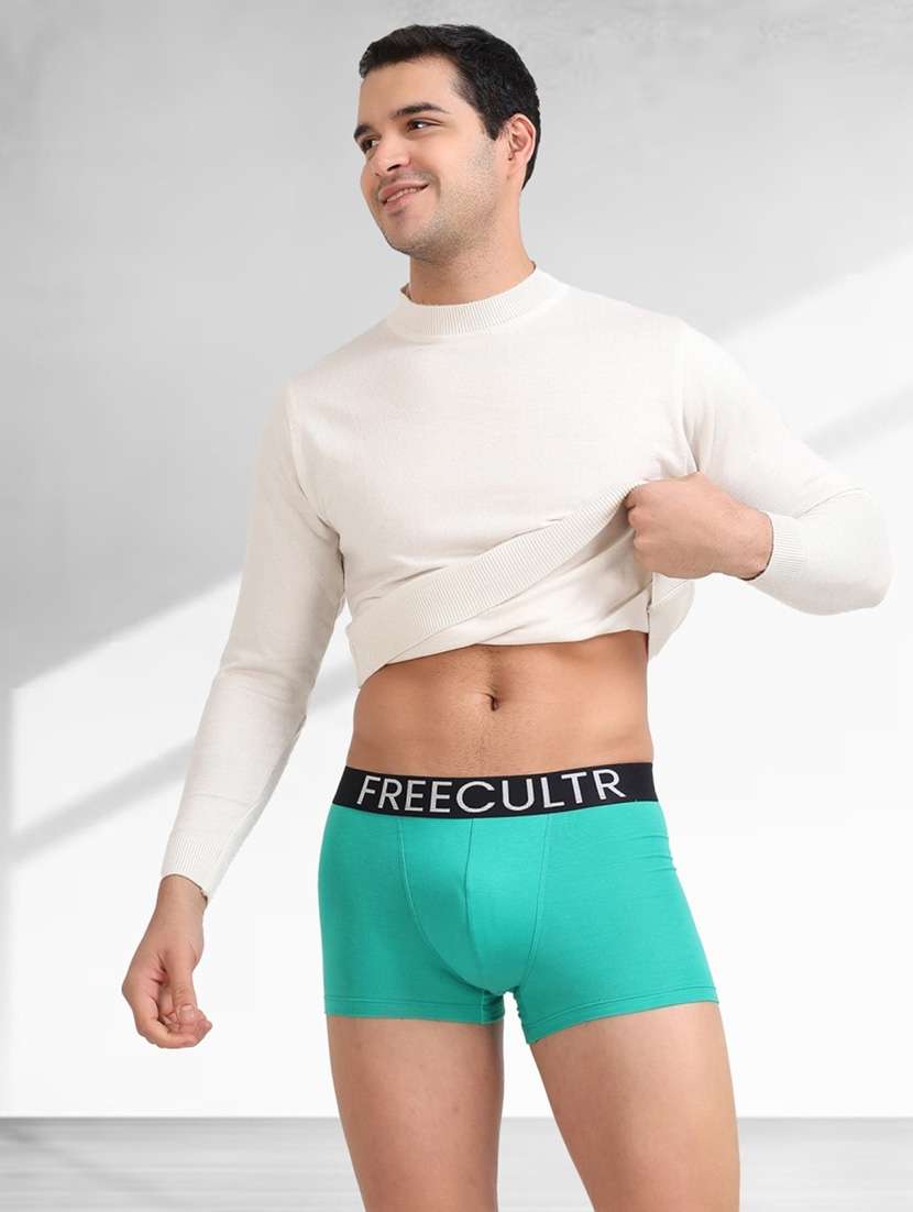 men pack of 2 pure cotton trunks briefs - 20839999 -  Standard Image - 3