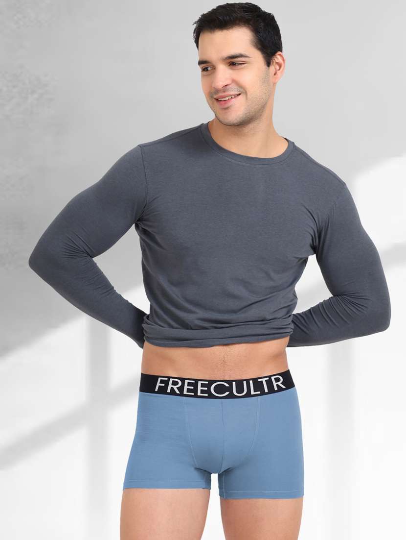 men pack of 2 pure cotton trunks briefs - 20840001 -  Standard Image - 3