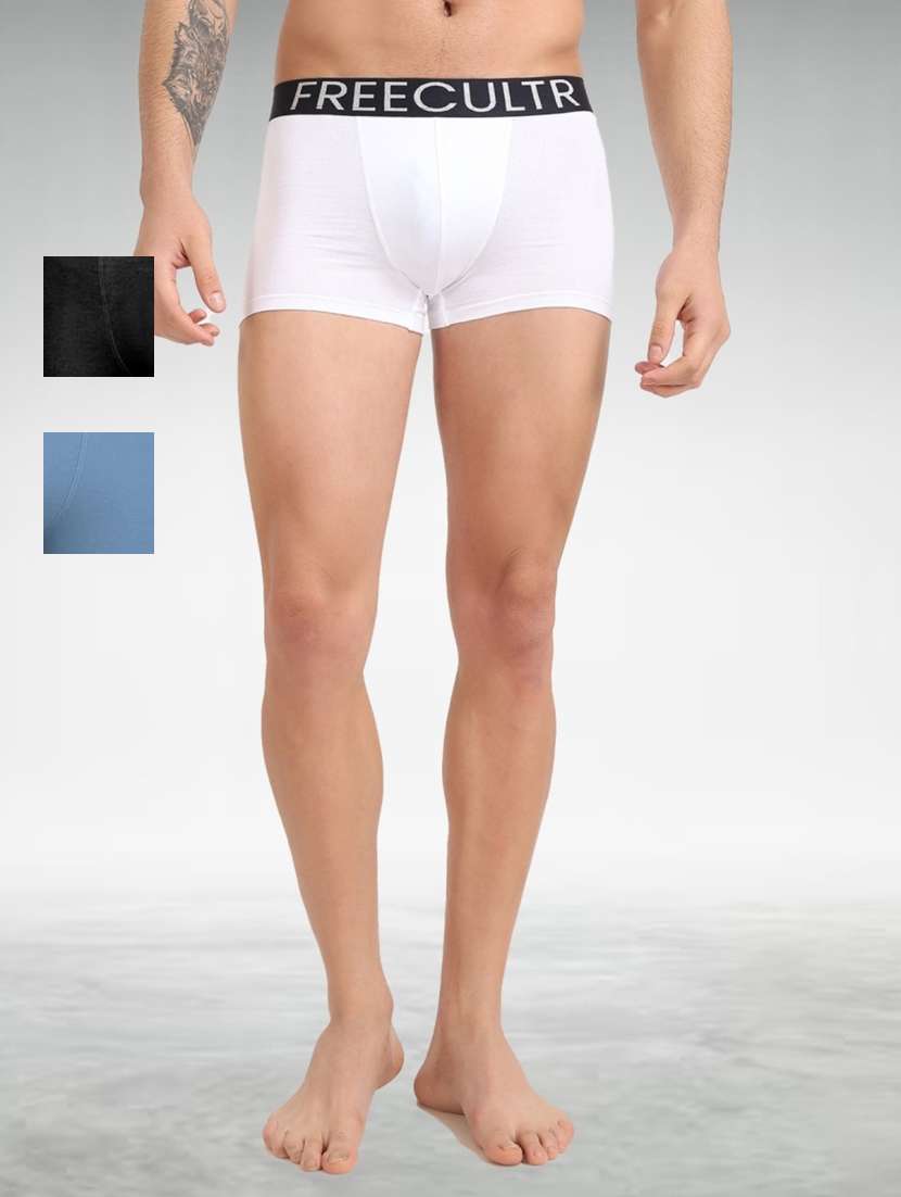 men pack of 3 pure cotton trunks briefs