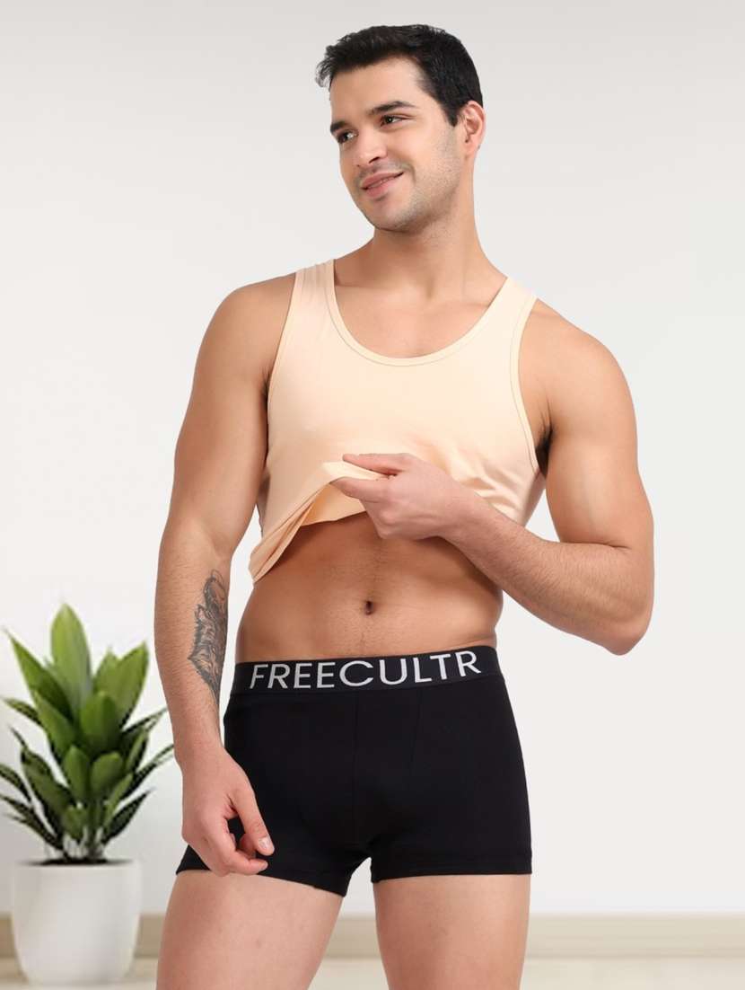 men pack of 3 pure cotton trunks briefs - 20840005 -  Standard Image - 5