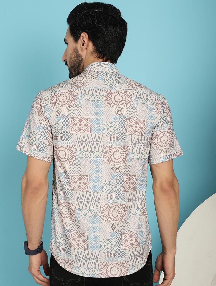 beige cotton casual shirt - 20840532 - Standard Image - 3