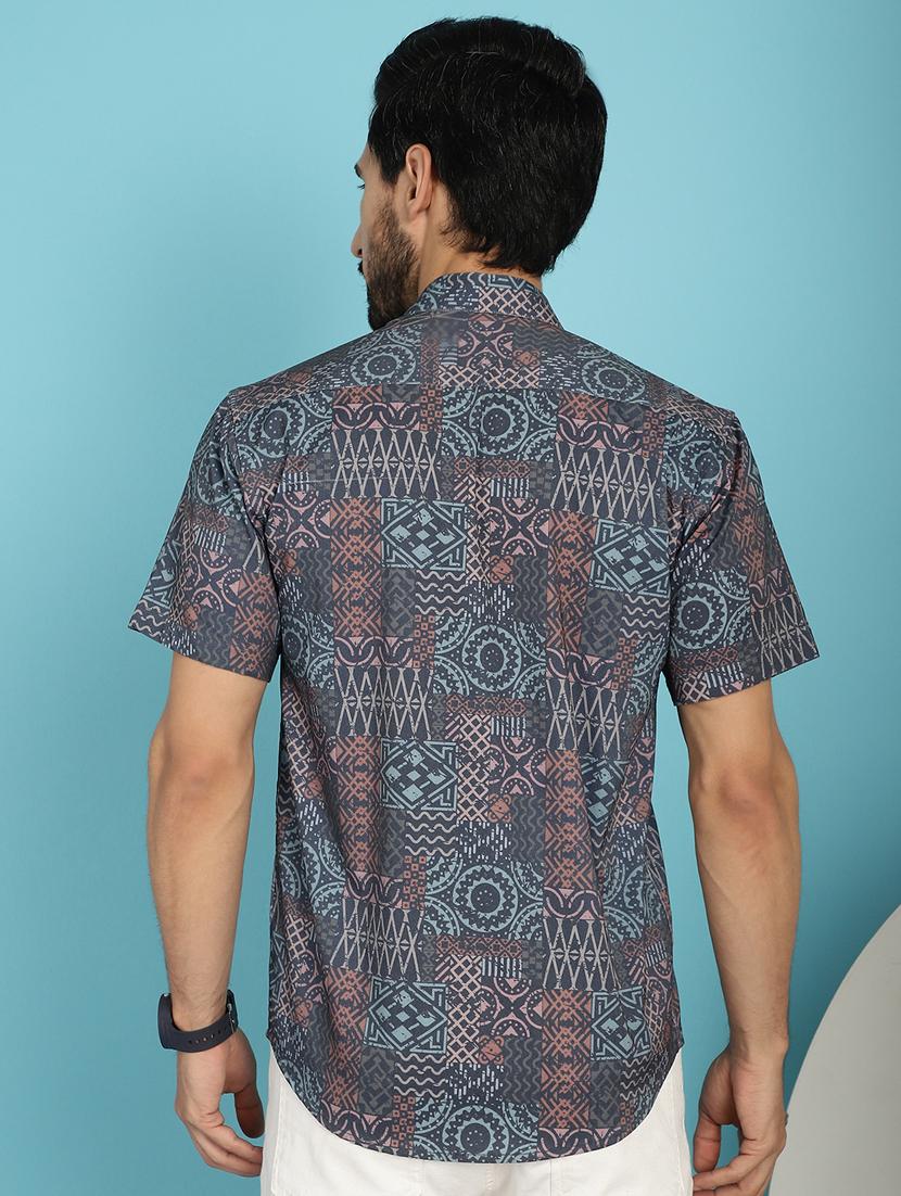 grey cotton casual shirt - 20840533 - Standard Image - 3