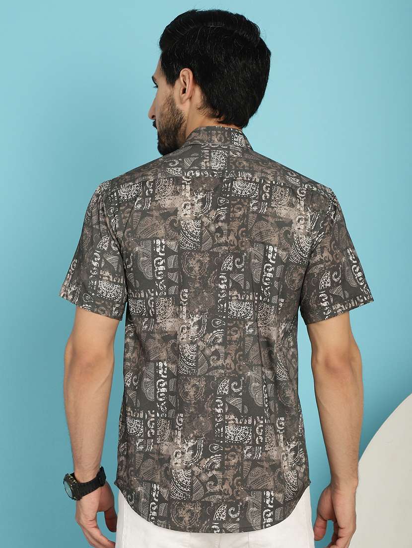 brown cotton casual shirt - 20840541 -  Standard Image - 3