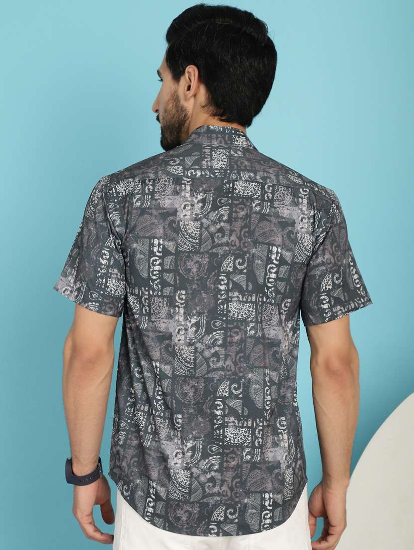 charcoal cotton casual shirt - 20840542 -  Standard Image - 3