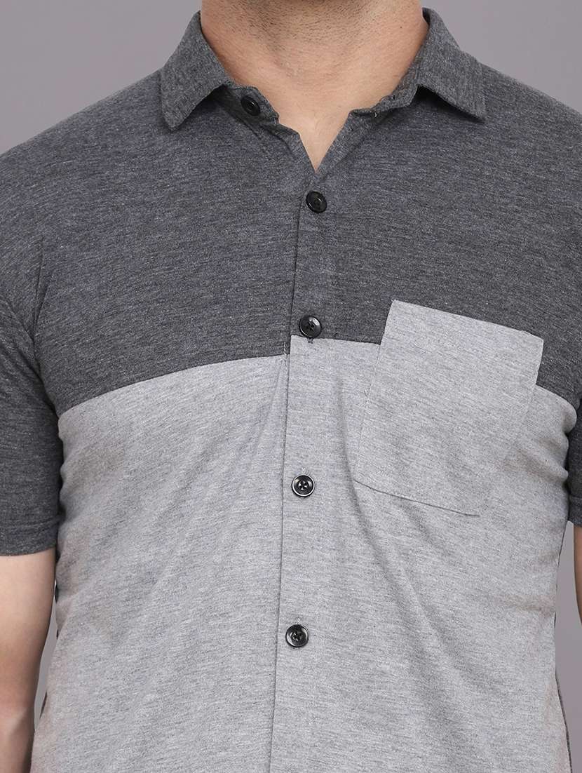 men color block cotton casual shirt - 20840673 -  Standard Image - 5