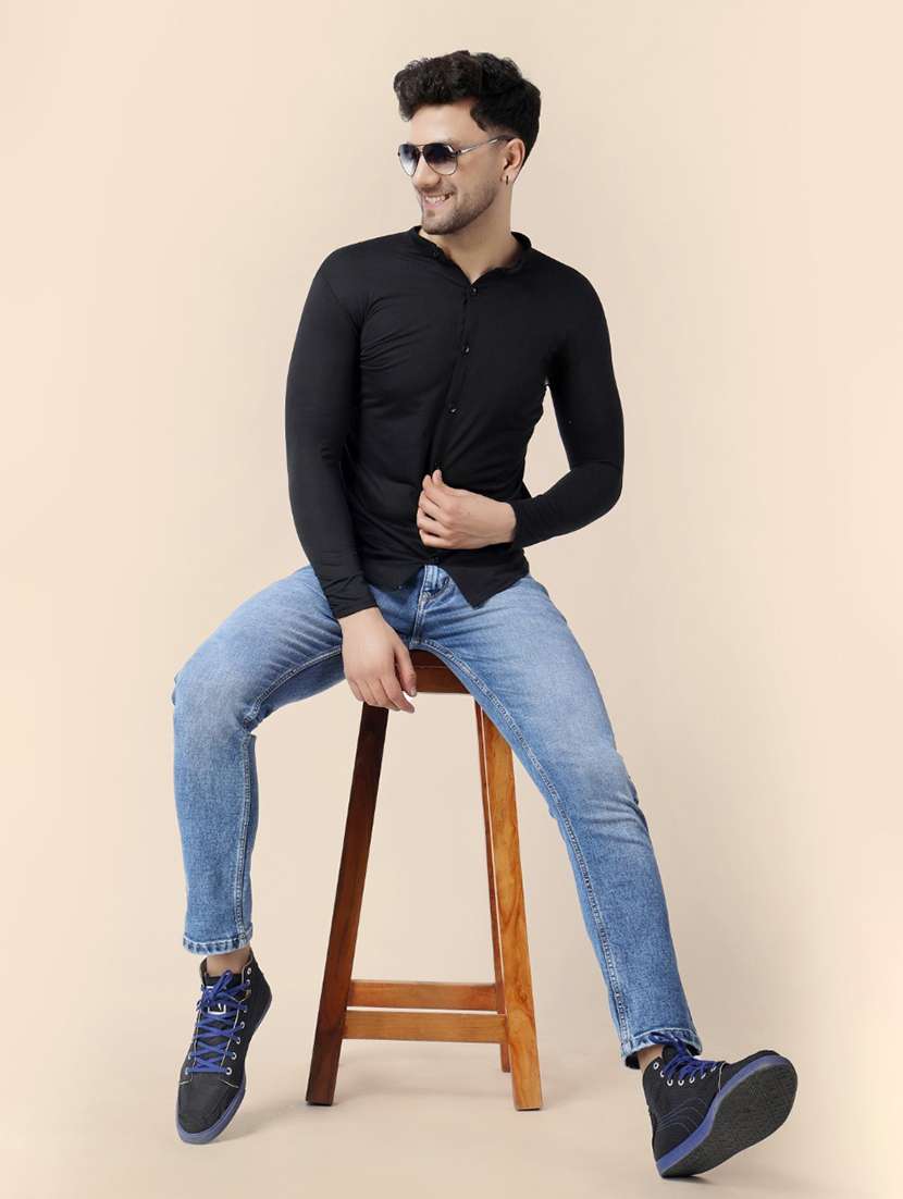 men solid cotton casual shirt - 20840690 -  Standard Image - 3