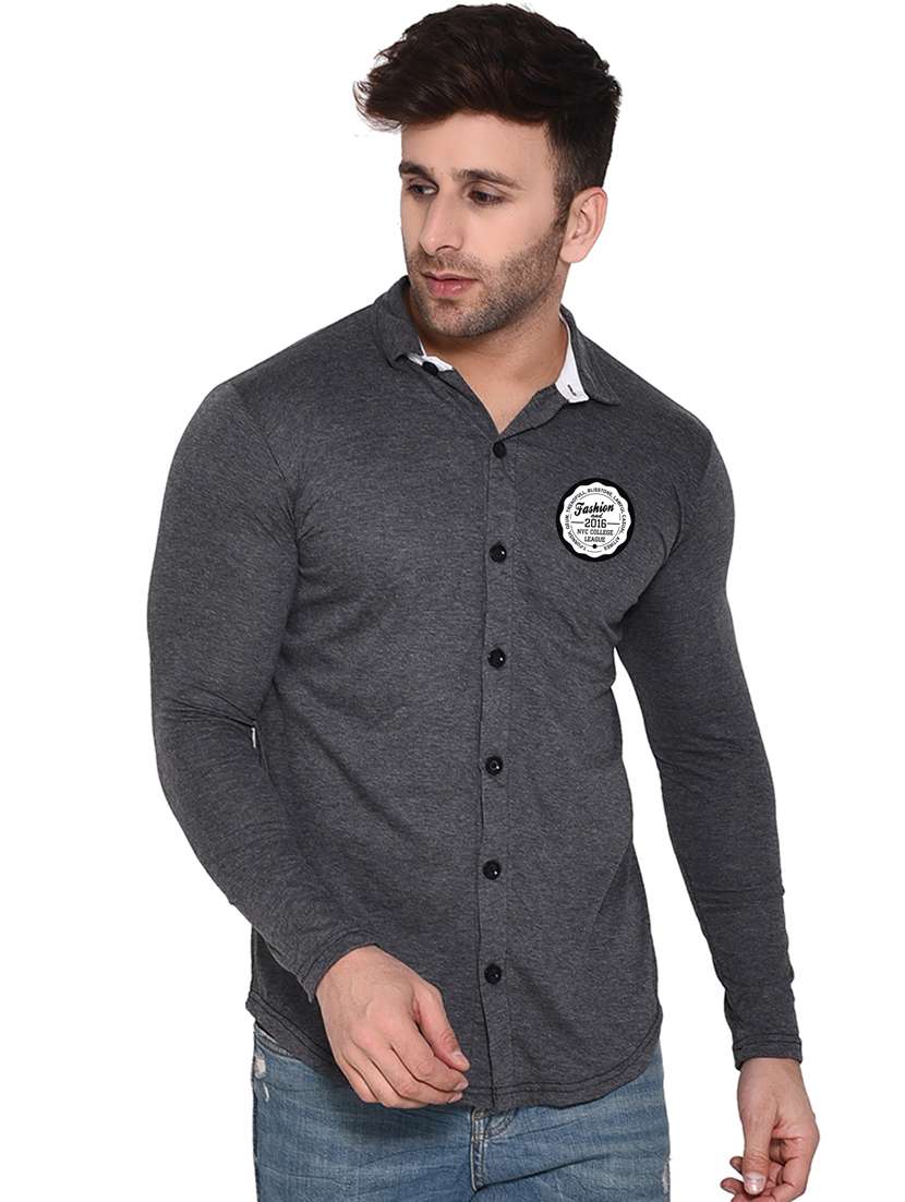 men collared neck casual shirt