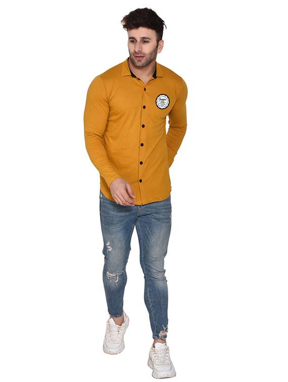 men placement print cotton shirt - 20840698 -  Standard Image - 3