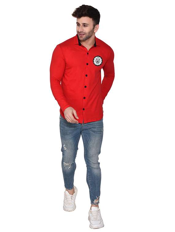 men placement print cotton shirt - 20840717 -  Standard Image - 3