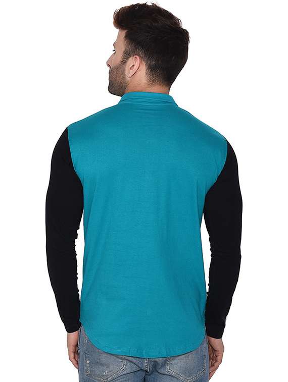 men color block cotton casual shirt - 20840739 -  Standard Image - 3