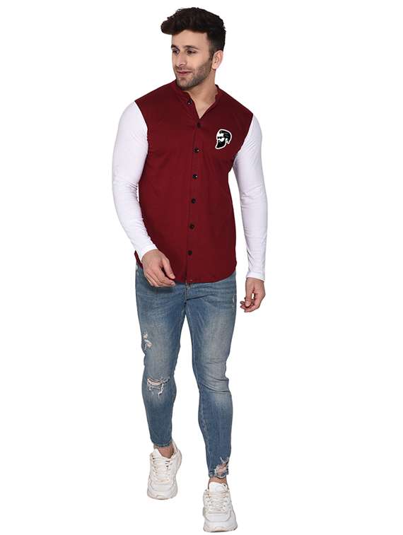 men color block cotton casual shirt - 20840757 -  Standard Image - 3