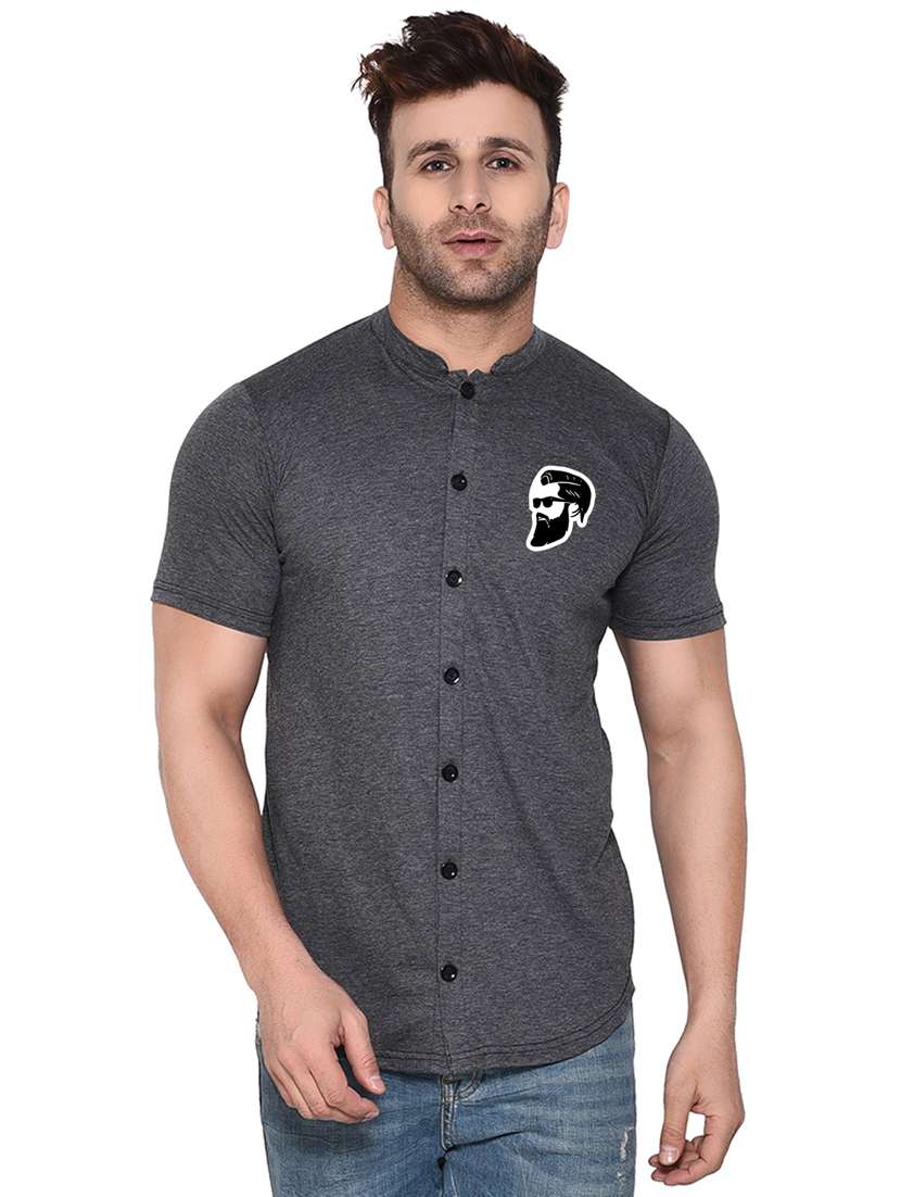 men placement print cotton t-shirt