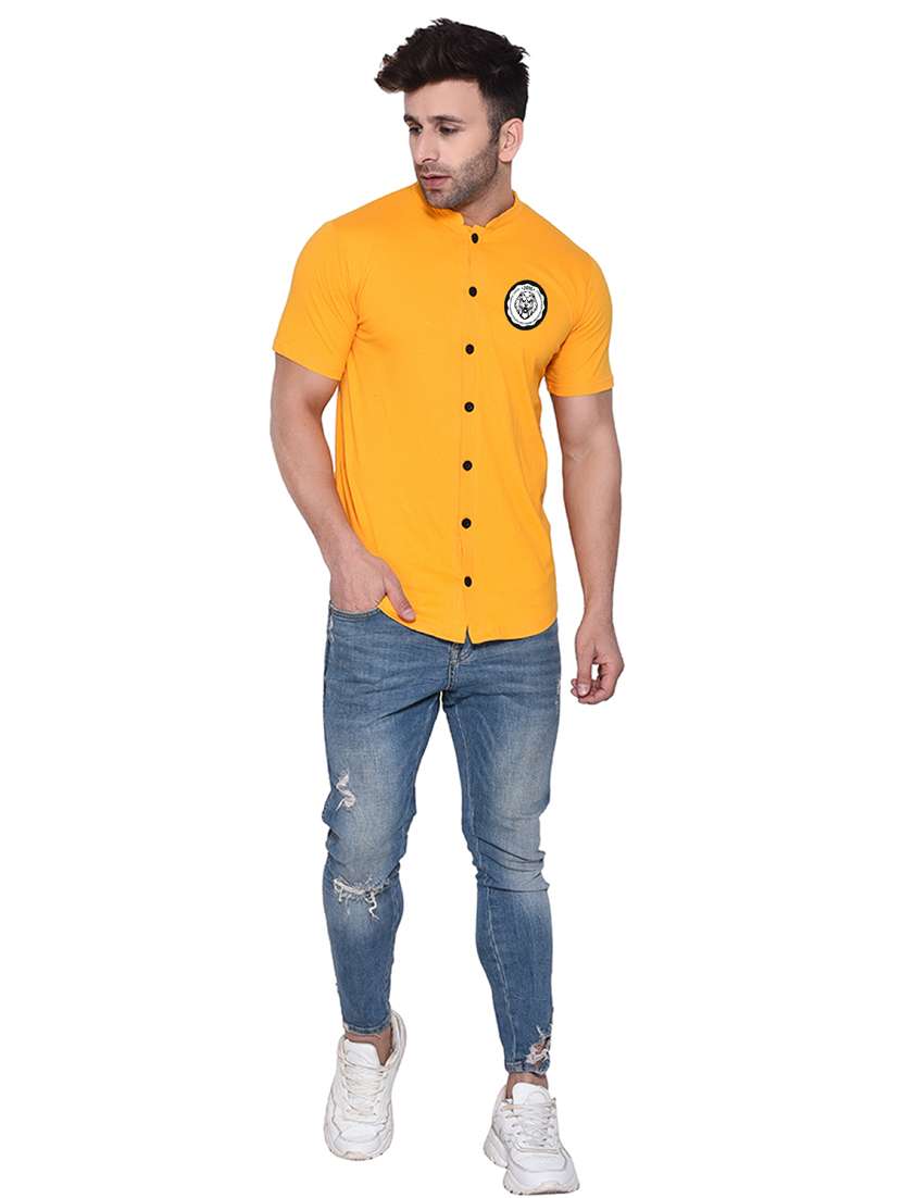 men mandarin neck casual shirt - 20840794 -  Standard Image - 3