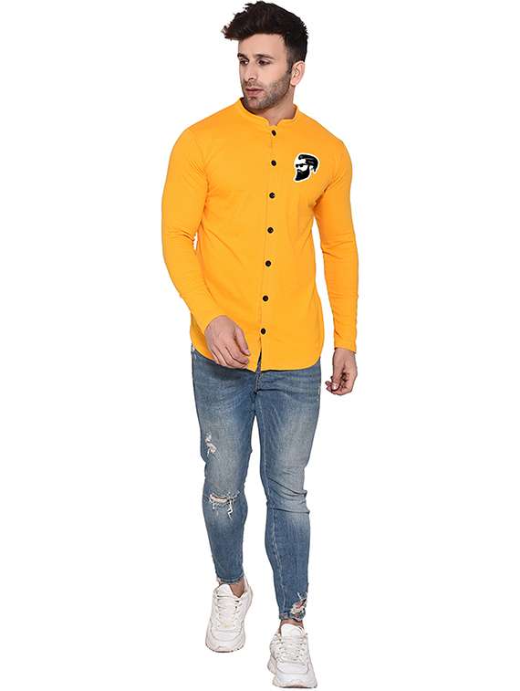 men placement print cotton shirt - 20840814 -  Standard Image - 3