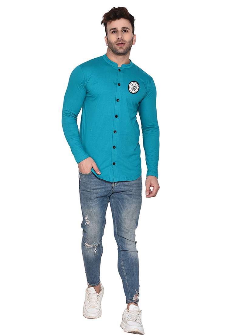 men mandarin neck casual shirt - 20840820 -  Standard Image - 3