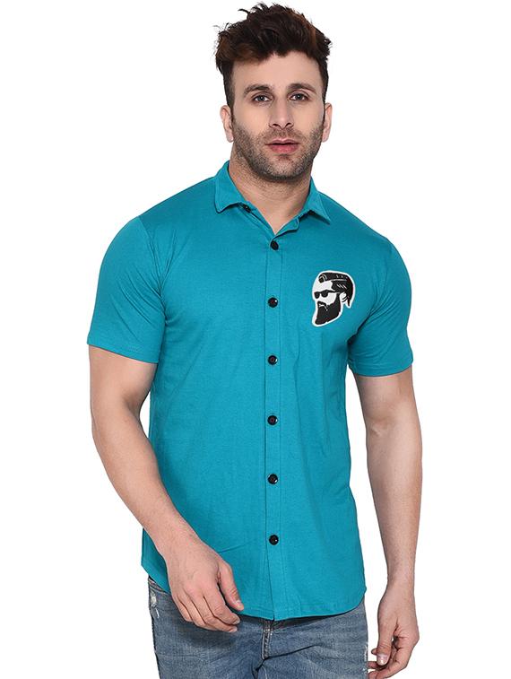 men collared placement printed casual shirt - 20840841 - Zoom Image - 0