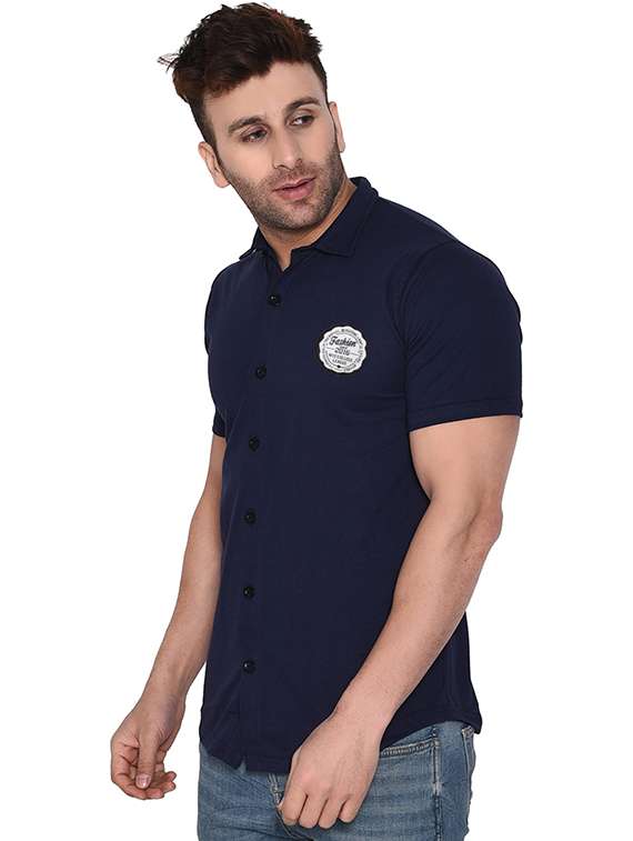 men placement print cotton t-shirt