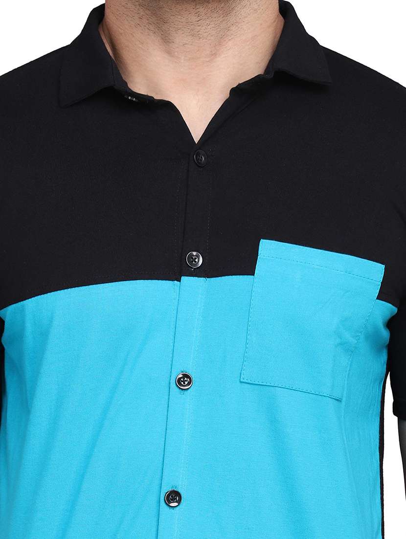 multi colored cotton blend casual shirt - 20840968 -  Standard Image - 3