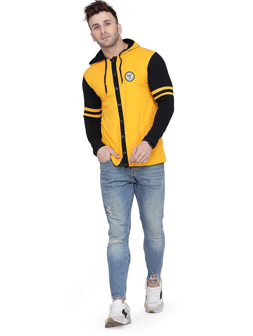 yellow cotton blend casual shirt - 20841041 -  Standard Image - 3