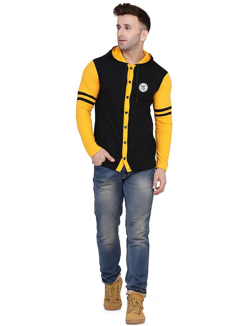 yellow cotton blend casual shirt - 20841044 -  Standard Image - 3