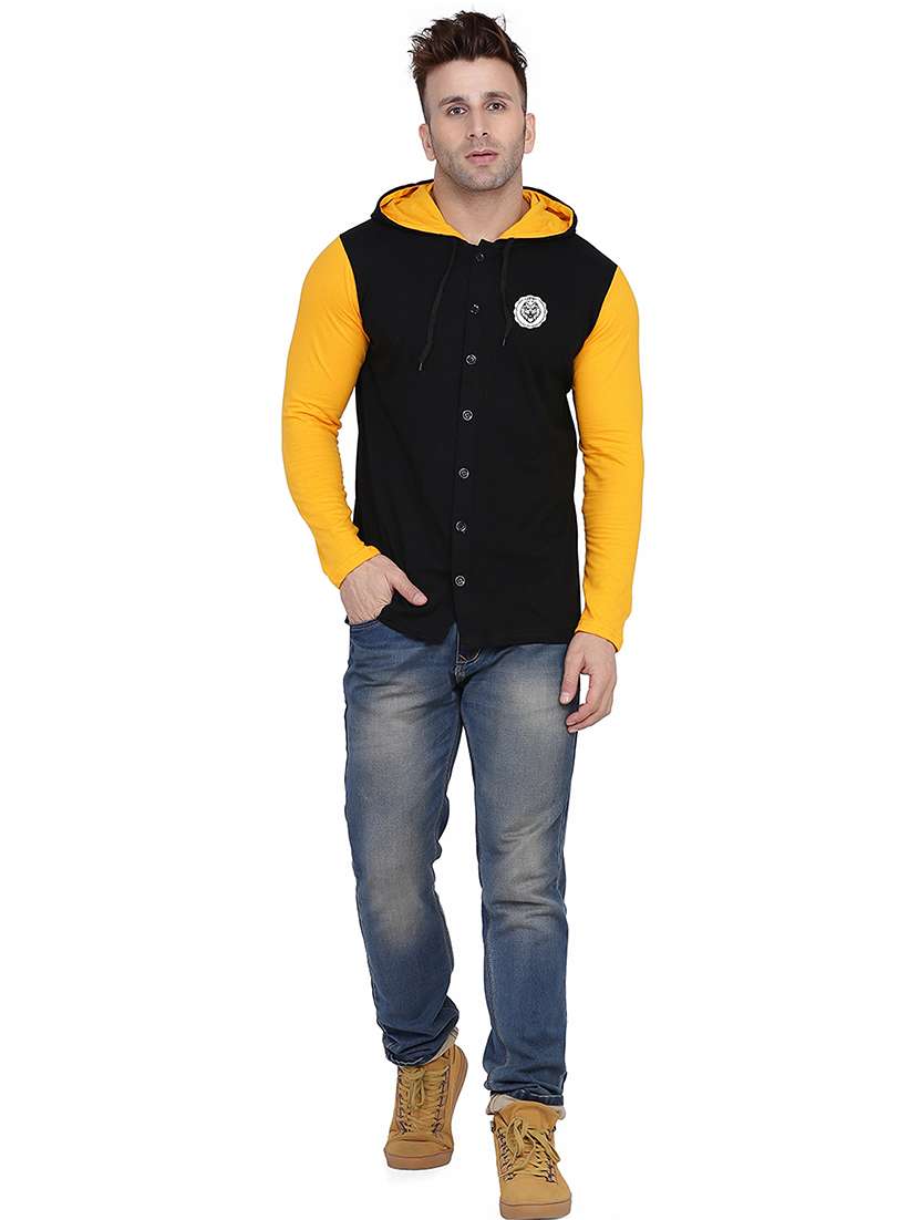 yellow cotton blend casual shirt - 20841078 -  Standard Image - 3