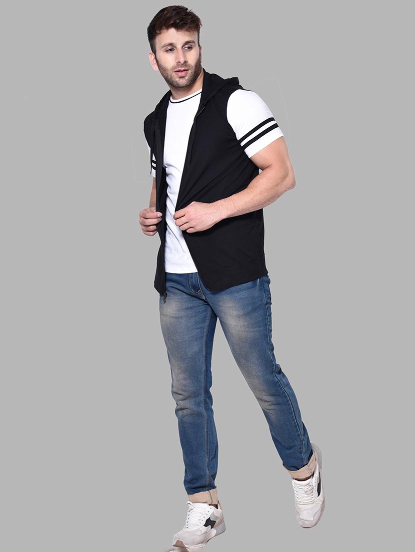 hooded neck color block t-shirt - 20841278 - Standard Image - 3