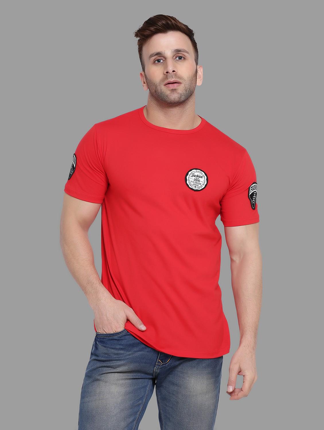 round neck solid t-shirt - 20841318 - Zoom Image - 0