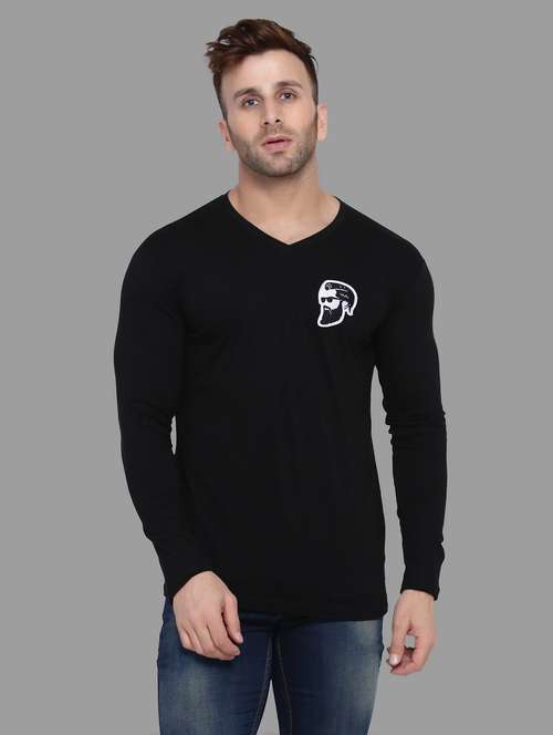 v neck solid t-shirt - 20841331 - Standard Image - 0